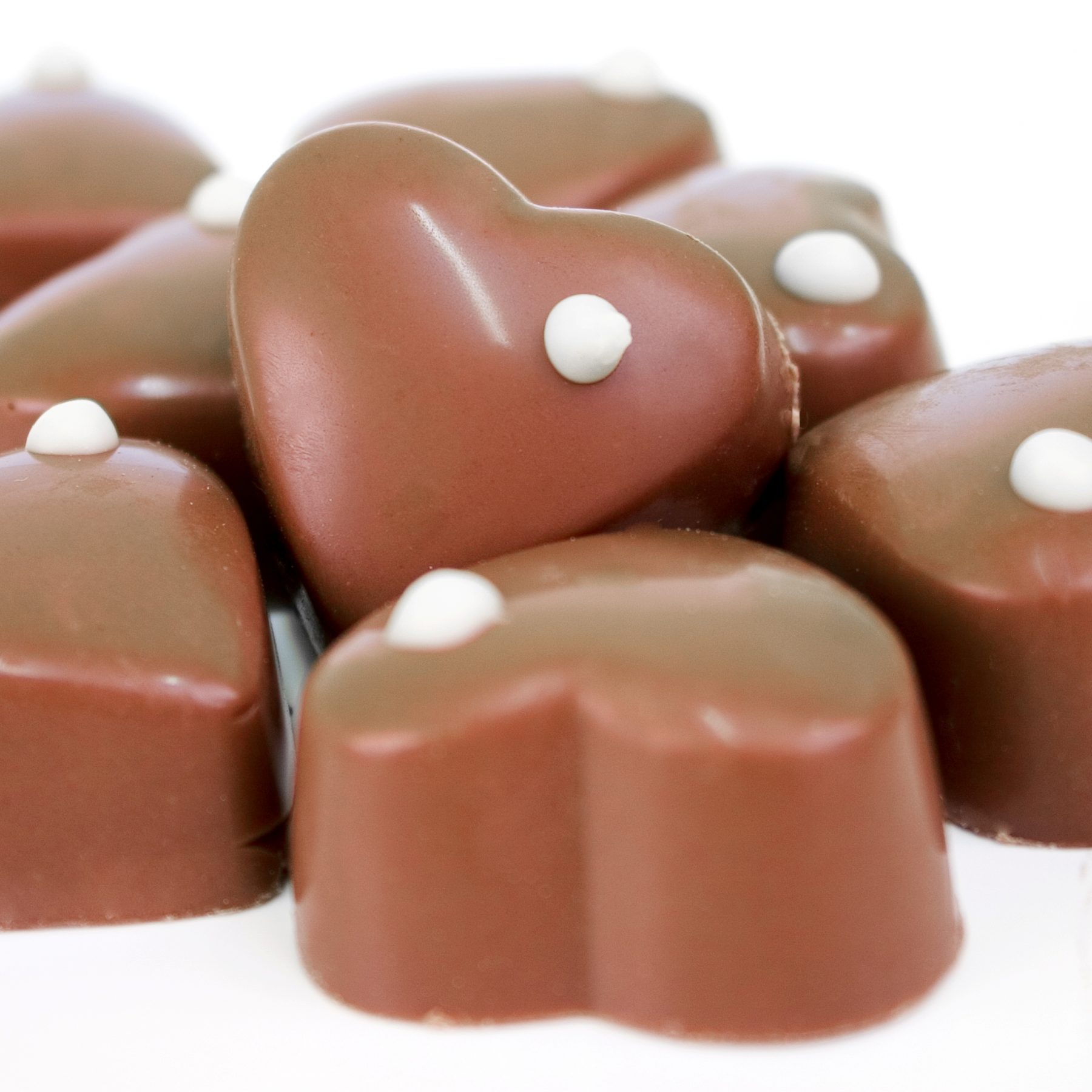 Milk Chocolate Hearts are a perfect choice at our Valentine's chocolate making workshop