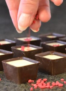 Making handmade chocolates